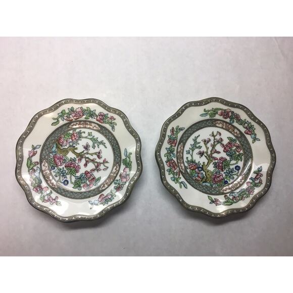 VINTAGE Coalport CHINA Indian Tree Pattern VARIOUS Plate Saucers SET 8 PIECE - Picture 10 of 12